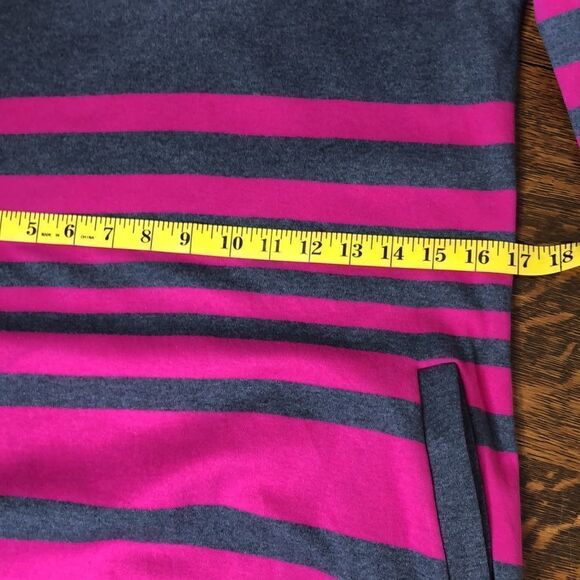 Joan Vass Gray and Pink Cotton Knit Sheath Dress - Picture 9 of 12